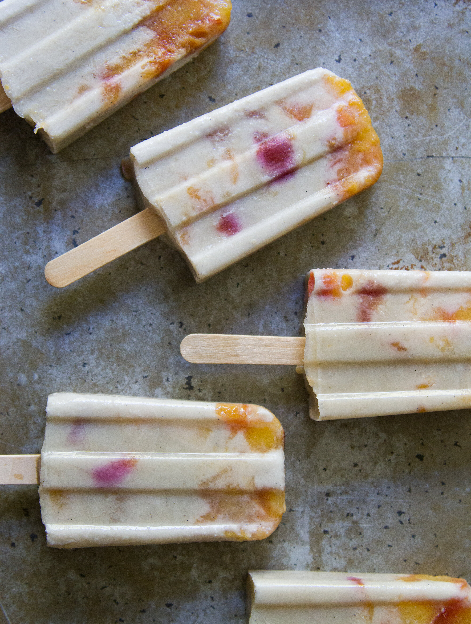 roasted peaches and cashew cream popsicles | reading my tea leaves
