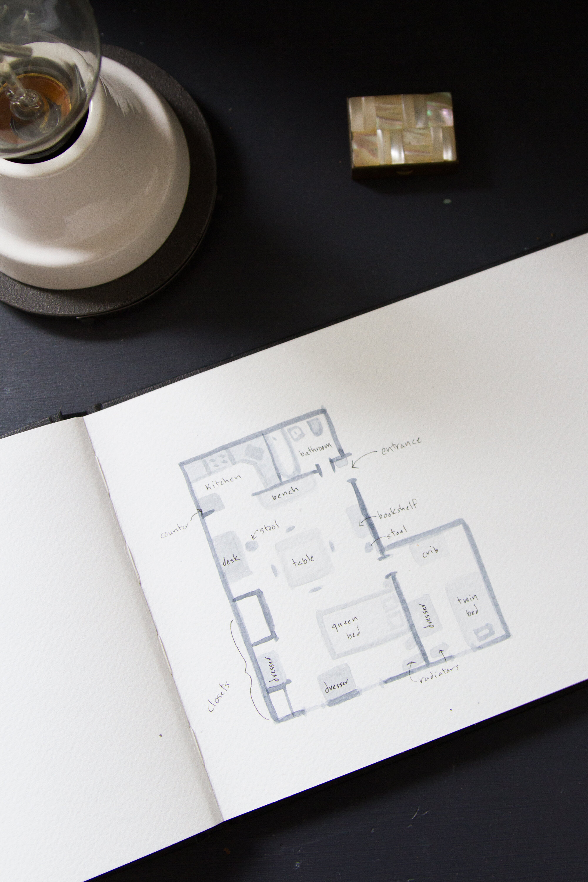 floor plan | life in a tiny apartment | reading my tea leaves