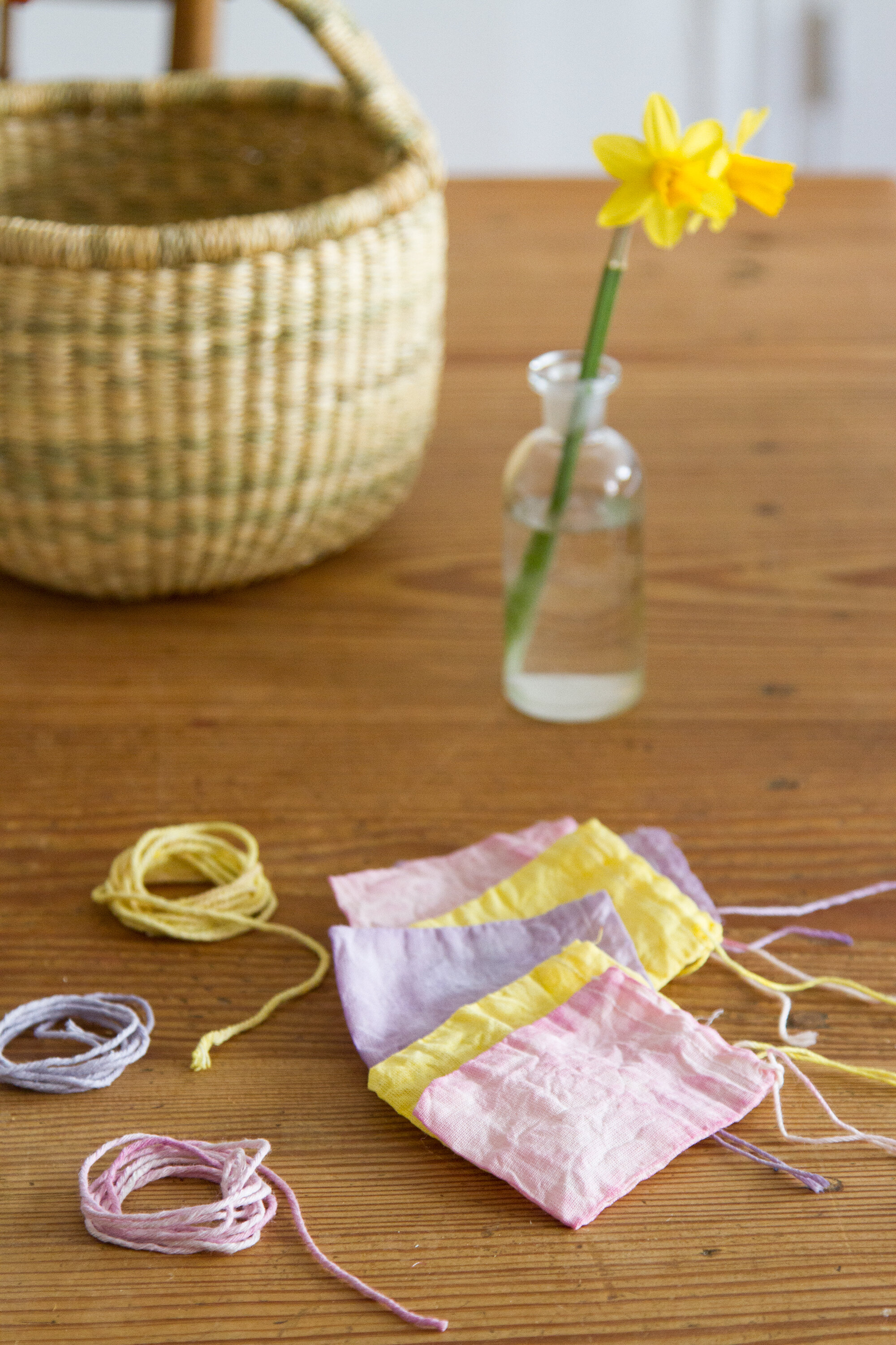 pastel-colored gift wrap with natural dye | reading my tea leaves